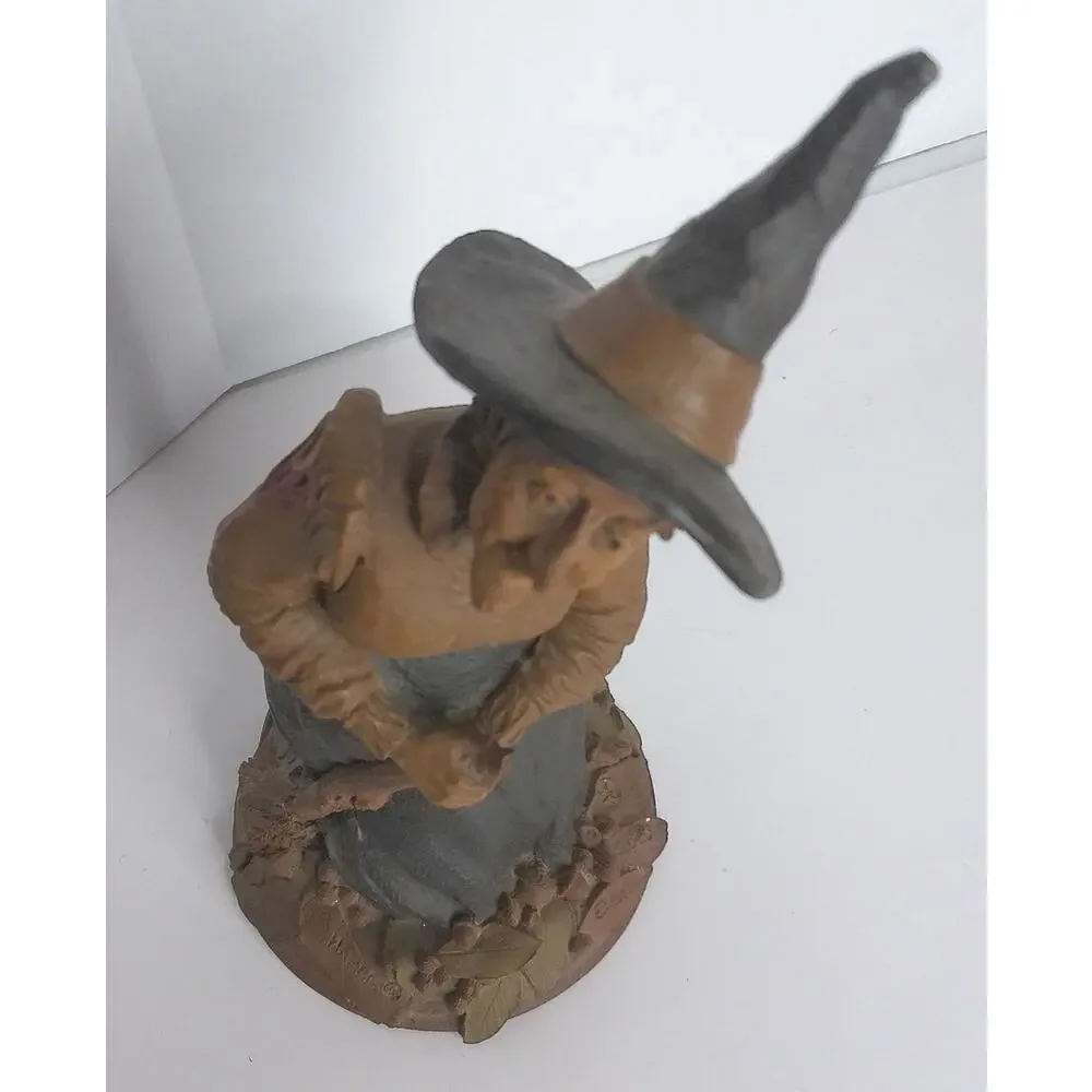 Vintage Tom Clark Cairn Studio Hazel Witch Gnome Halloween Figurine Signed 9